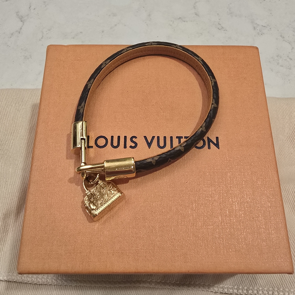 Louis Vuitton Brown and Gold Bracelet